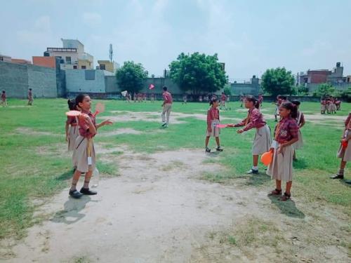 students playing games in school ground